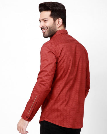 Men's Rust Casual Shirt - FMTS21-31488