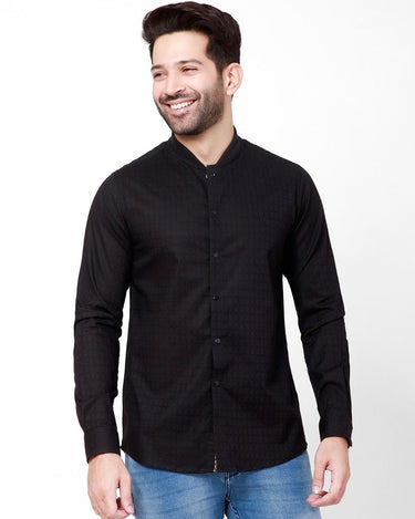 Men's Black Casual Shirt - FMTS21-31489