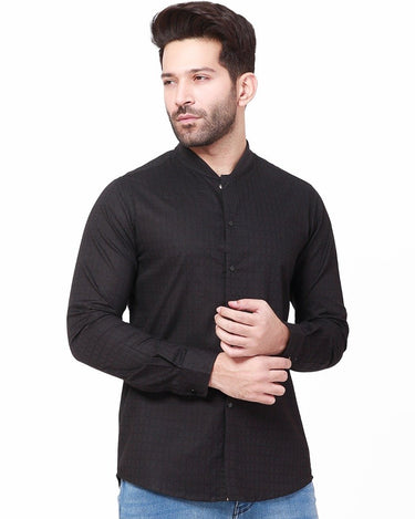 Men's Black Casual Shirt - FMTS21-31489