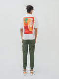 Men's White Crew Neck Graphic Tee - FMTGL22-004